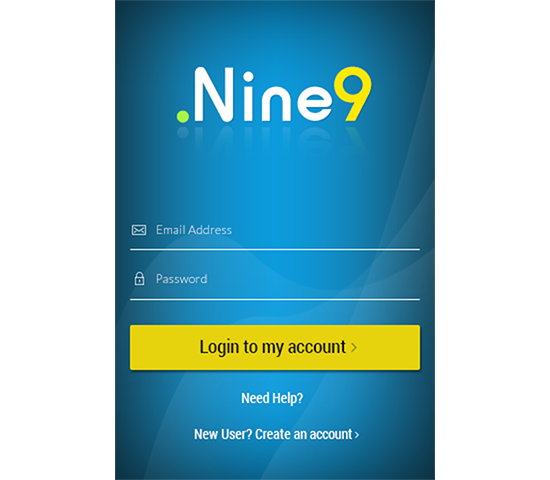 Pointnine9 sales and distribution software login screen